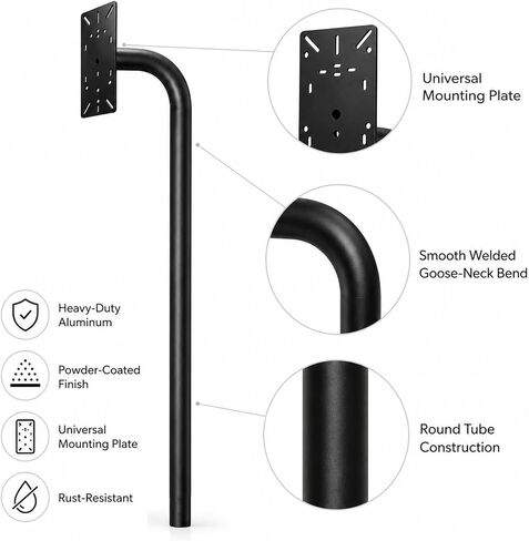 66" Aluminum Keypad Mount Post, Universal Gate Access Control Stand in Saudi Arabia