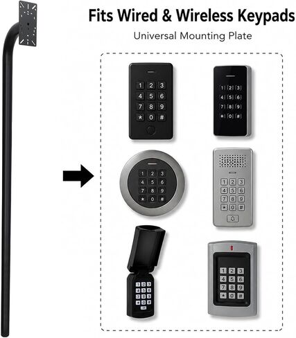 66" Aluminum Keypad Mount Post, Universal Gate Access Control Stand in Saudi Arabia
