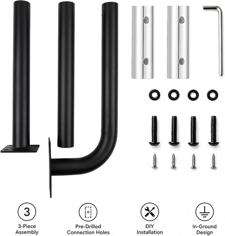 66" Aluminum Keypad Mount Post, Universal Gate Access Control Stand in Saudi Arabia