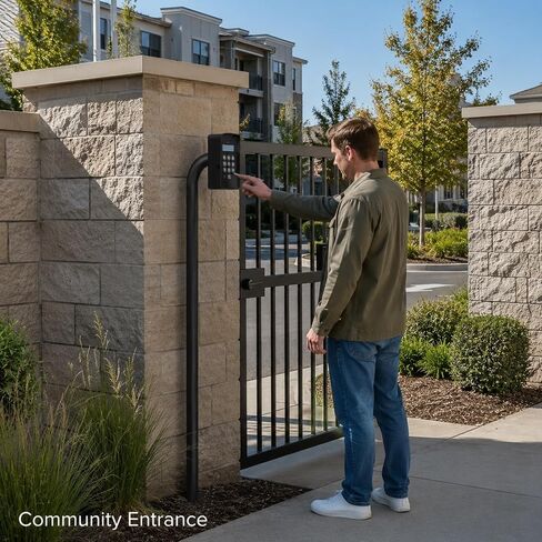 66" Aluminum Keypad Mount Post, Universal Gate Access Control Stand in Saudi Arabia