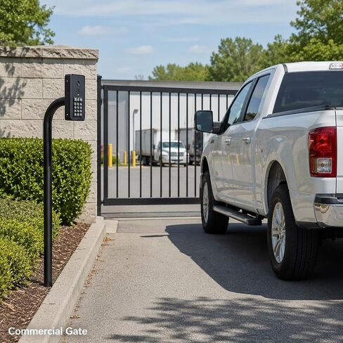 66" Aluminum Keypad Mount Post, Universal Gate Access Control Stand in Saudi Arabia