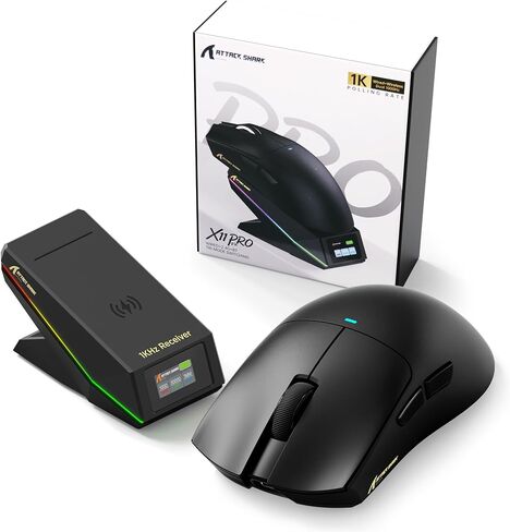 ATTACK SHARK X11PROV2 Tri Mode Lightweight Wireless Gaming Mouse-WhiteBlack in Saudi Arabia