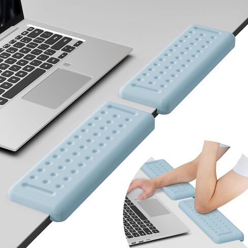 Leolee L-Shaped Desk Elbow Pads for Desk, Blue Memory Foam Arm Rest in Saudi Arabia