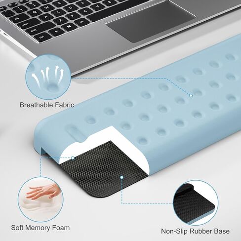 Leolee L-Shaped Desk Elbow Pads for Desk, Blue Memory Foam Arm Rest in Saudi Arabia