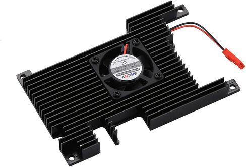 Aluminum Alloy Shell Case with Cooling Fan Heatsink Heat Dissipation Housing Kit Fit for Orange Pi 5B in Saudi Arabia