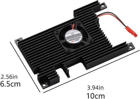 Aluminum Alloy Shell Case with Cooling Fan Heatsink Heat Dissipation Housing Kit Fit for Orange Pi 5B in Saudi Arabia