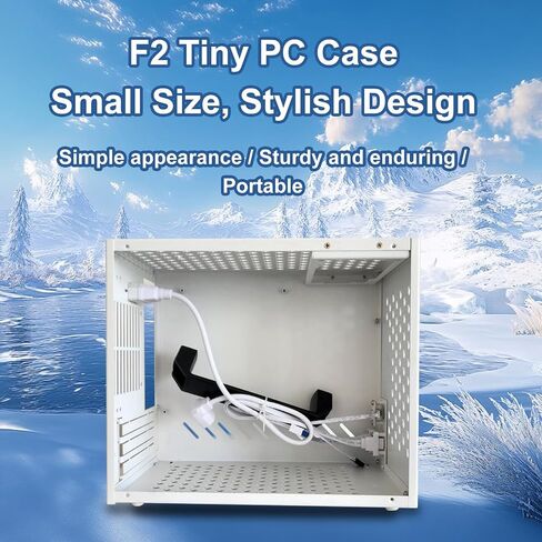 Cuifati F2 ITX Case Acrylic Side Panel, Supports MATX 190x 220mm and ITX 170x 170mm motherboards, 280mm GPU, 120mm Liquid Cooler, 5 Fans, 3 PCIe Slots, with ATX Power Supply up to in Saudi Arabia