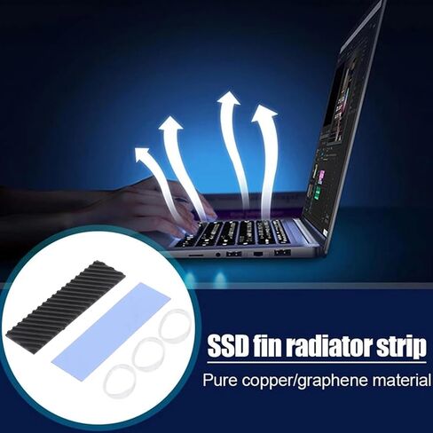 M. 2 2280 SSD Heatsink Copper Graphene Cooling Fin Black in Saudi Arabia