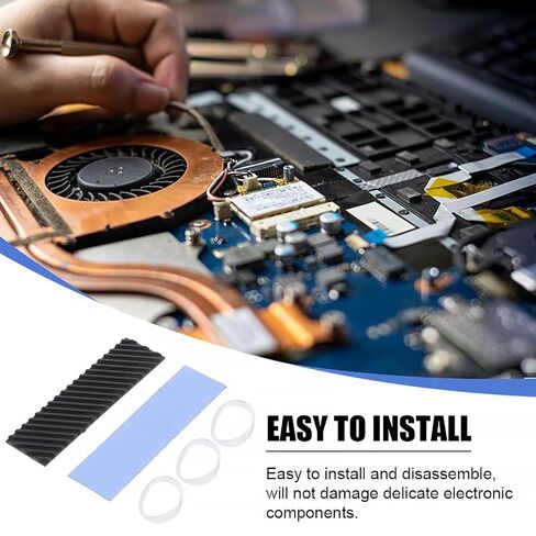 M. 2 2280 SSD Heatsink Copper Graphene Cooling Fin Black in Saudi Arabia