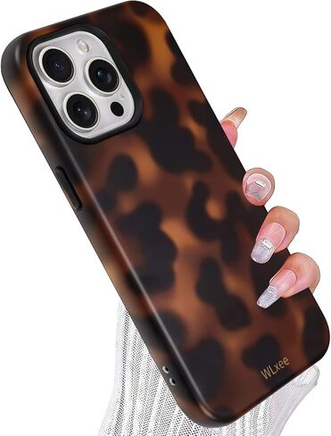 for iPhone 17 Pro Max Case Aesthetic Tortoise Shell Leopard Pattern in Saudi Arabia
