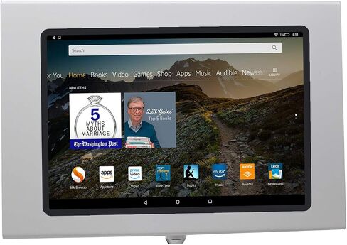 Locking Anti-Theft Metal Case for Amazon Fire HD 8 2016/2017/2018 used as Kiosk, POS, Store, Show Display, Time Clock (Black, VESA & Wall Mount) in Kuwait