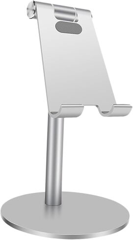 Angoily Telescopic Rotatable Phone Holder Stand for Desk Use Compatible Phones and Tablets for Home Office Study Room Silver in Saudi Arabia