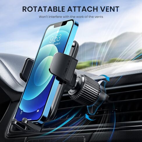 Qifutan Phone Mount for Car Vent [Upgraded Metal Clip] Cell Phone Holder Car Hands Free Cradle in Vehicle Car Phone Holder Mount for Smartphone, iPhone, Cell Phone Automobile Cradles Universal in Saudi Arabia