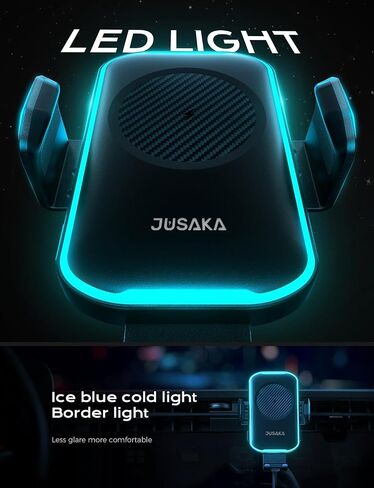 Wireless Car Charger,15W Fast Charging Auto-Clamping Car Phone Mount in Saudi Arabia