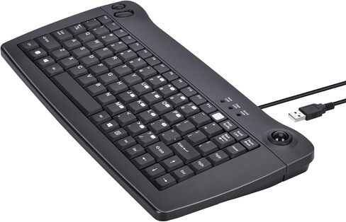 MCSaite MC-8040W Wired Mini Keyboard with Trackball Mouse, 88-Key US Layout, Black in Saudi Arabia