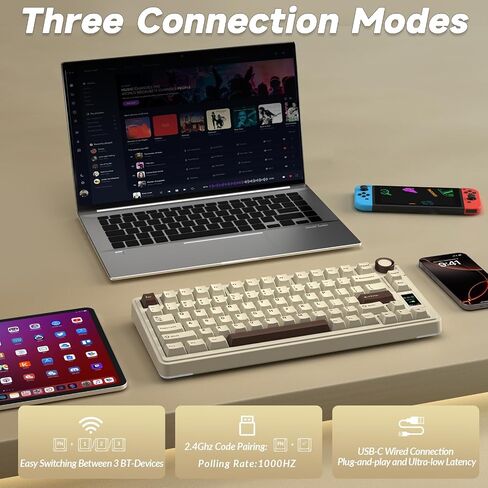 AULA Wireless Keyboard and Mouse Combo, S75 Pro Mechanical Keyboard+SC580 Wireless Mouse in Saudi Arabia