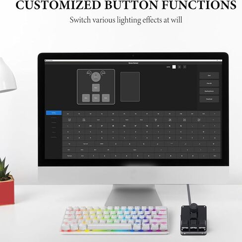 Mini Macro Keypad 4 Keys 1 Knob RGB Mechanical Acrylic Black in Saudi Arabia
