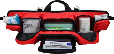 Professional First Aid Waist Pack,Medical Trauma Bag with Reflective,Portable First Aid Fanny Pack - for Emergency at Home,Outdoors,Hiking,Red in Saudi Arabia