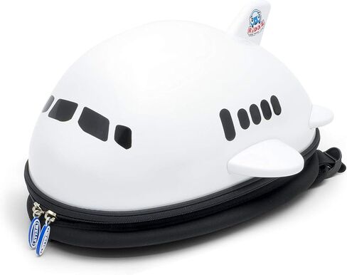 Certified Kids Backpack Bag Hard Shell Airplane Design White - Brand New in Saudi Arabia