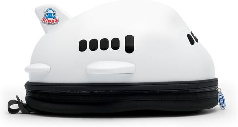 Certified Kids Backpack Bag Hard Shell Airplane Design White - Brand New in Saudi Arabia