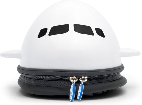 Certified Kids Backpack Bag Hard Shell Airplane Design White - Brand New in Saudi Arabia