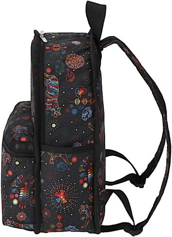 LeSportsac Bright Fortune Basic Backpack/Rucksack, Style 7812/Color E476, Festive & Colorful Graphics Artfully Arranged Celebrate Year of the Tiger, Evoking Optimism & Strength in Saudi Arabia