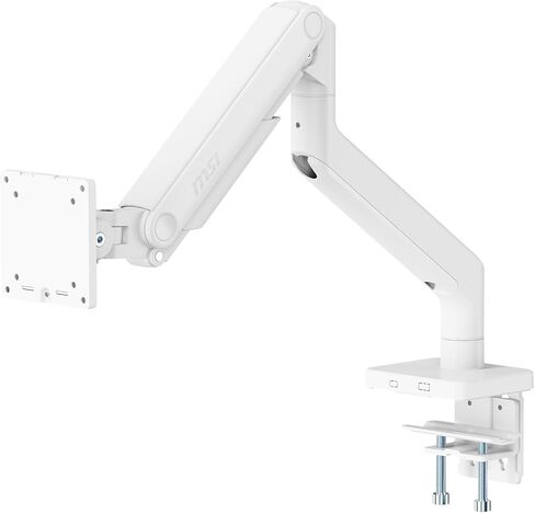 MSI MAG MT201 - Premium Heavy Duty Single Monitor Stand Arm, Supports 17-49" Screens and 44 lbs, VESA Compatible, Adjustable Spring Assisted Mount, Clamp & Grommet, Quick Release Plate - Black in Saudi Arabia