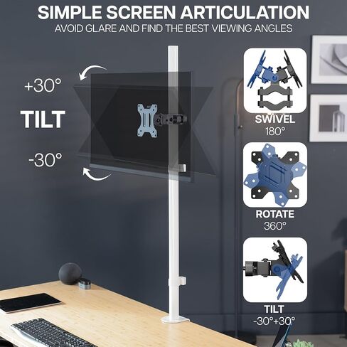 VIVO Black Pole Bracket Monitor Mount for 13-30 in Screen, MOUNT-POLE01 in Saudi Arabia