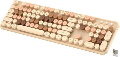 Dual Mode Colorful Wireless Bluetooth Keyboard, Pink Colorful in Saudi Arabia