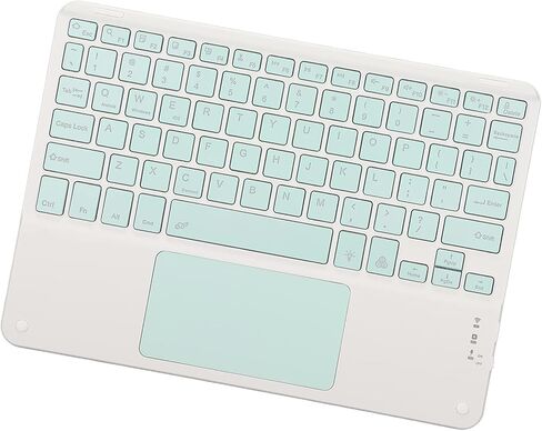 CHICIRIS Keyboard with Touchpad, Ultra Thin 10inch Multifunctional Bluetooth Keyboard with RGB Backlight, Quiet Scissor Keys, Water Proof, for Smartphone Tablet Laptop PC Home Office (Pink) in Saudi Arabia