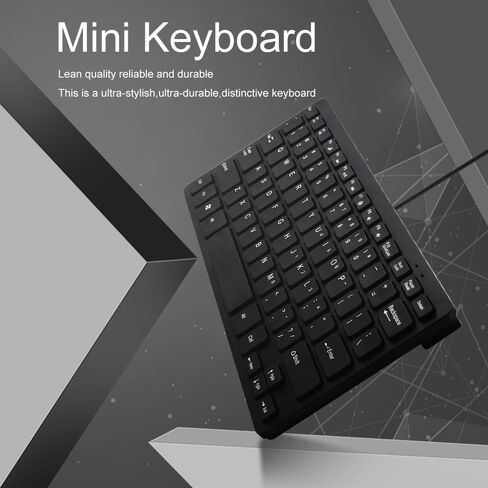 Small Wired Keyboard for Mac (USB C Interface) -Mini Save Space, 78-Key Layout with 14 Media Hotkeys, Type C Slim Compact USB C Keyboard for MacBook, Mac mini/Pro, i-Pad, i-Phone Laptop-Black in Saudi Arabia