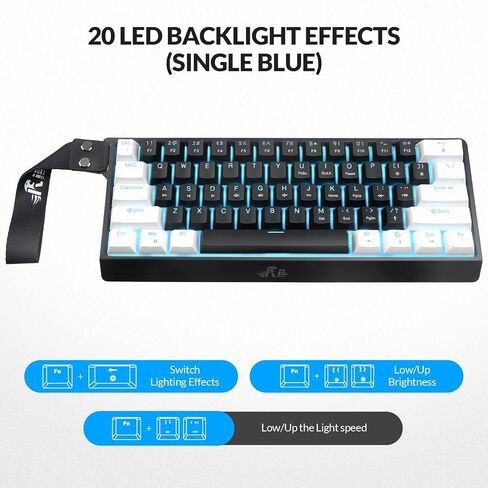 Rii 60% Wired Mechanical Keyboard, Linear Red Switch for Office, Gaming in Saudi Arabia