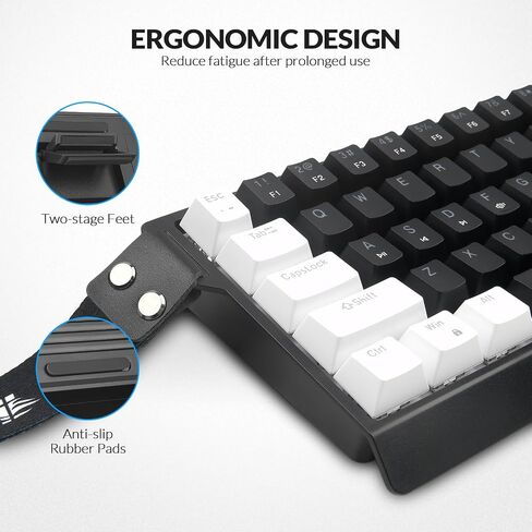 Rii 60% Wired Mechanical Keyboard, Linear Red Switch for Office, Gaming in Saudi Arabia