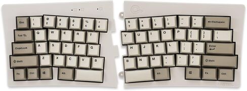 BAROCCOMiSTEL MD600 Alpha BT Rhino Non-RGB, TKL Ergonomic Mechanical Keyboard, 60% Split-Alice Layout, PBT Double Shot Keycap (Transparent), Bluetooth5.0, Mac/Windows OS Compatible (Red) in Saudi Arabia