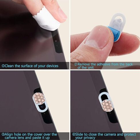 3Pcs Rhinestone Webcam Cover Slide for Tablet Phone ABS in Saudi Arabia