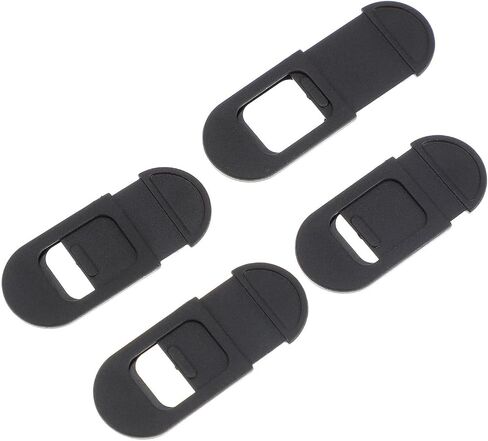 4pcs Webcam Cover Slide for Desktop and Laptop, Anti-Peeping and Anti-Hacking Privacy Protector, Abs Material, Black, Compatible Web Cameras in Saudi Arabia