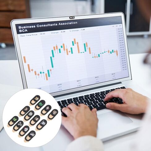 Webcam Cover Slide Abs Material 12pcs with Chinese Zodiac Pattern Privacy Protection Camera Covers, Design Fits Web Camera Nicely for Laptop and Tablet for Office and Home Use in Saudi Arabia