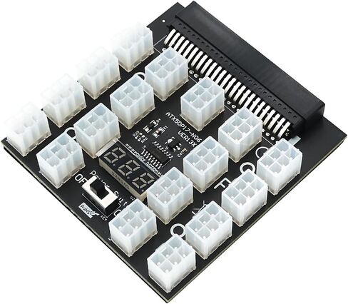 PCI-E 12V 50Pin to ATX 17 x 6Pin Power Supply Server Adapter Breakout Board for 750W 1100W 1600W 2000W 2400W PSU GPU Mining in Saudi Arabia