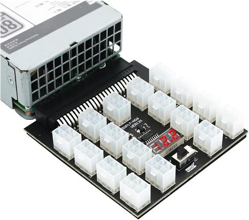 PCI-E 12V 50Pin to ATX 17 x 6Pin Power Supply Server Adapter Breakout Board for 750W 1100W 1600W 2000W 2400W PSU GPU Mining in Saudi Arabia