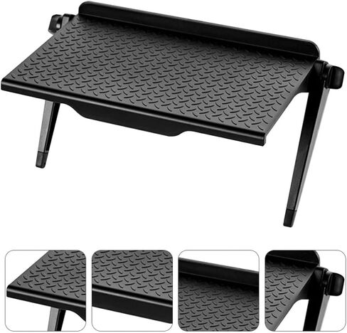 Uonlytech Desktop Storage Rack Shelf for Computer Monitors, Black Plastic in Saudi Arabia
