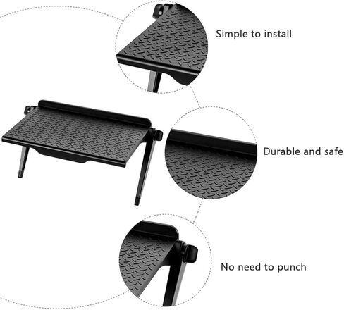 Uonlytech Desktop Storage Rack Shelf for Computer Monitors, Black Plastic in Saudi Arabia