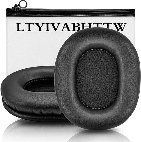 Replacement Ear Pads Compatible with ATH M50X M40X | Also Fits MDR 7506 / MDR V6 / MDR CD900ST / Stealth 600 & More | Ear Pads with Enhanced Memory Foam (Black) in Saudi Arabia