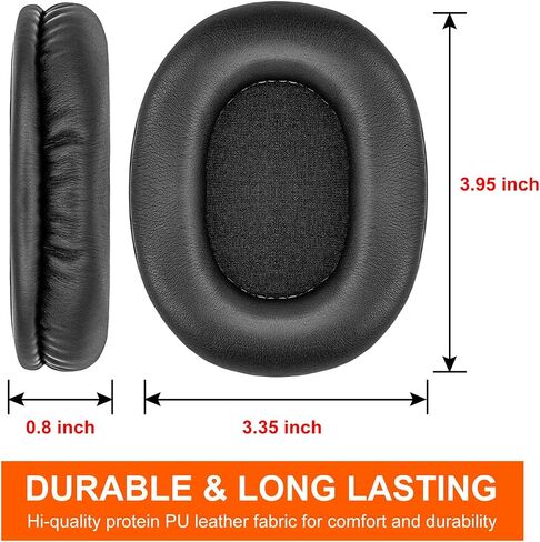 Replacement Ear Pads Compatible with ATH M50X M40X | Also Fits MDR 7506 / MDR V6 / MDR CD900ST / Stealth 600 & More | Ear Pads with Enhanced Memory Foam (Black) in Saudi Arabia