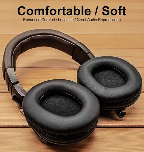 Replacement Ear Pads Compatible with ATH M50X M40X | Also Fits MDR 7506 / MDR V6 / MDR CD900ST / Stealth 600 & More | Ear Pads with Enhanced Memory Foam (Black) in Saudi Arabia