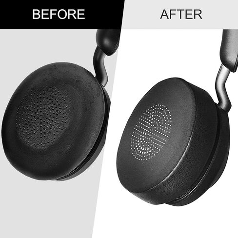 Replacement Earpads for Jabra Evolve2 65 - Softer Protein Leather Ear Pads Cushions for Jabra Evolve2 65/ Evolve2 40/ Elite 45h On-Ear Wireless Headset (Cooling Gel Black) in Saudi Arabia