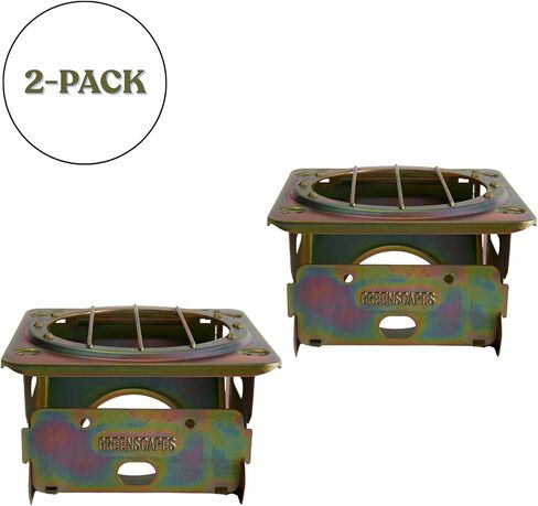 Greenscapes BioFuel Flat Foldable Camping Stove, 2 Pack, Stove for Backpacking, Survival Kits, Emergency Preparedness, and Outdoor Cooking in Saudi Arabia