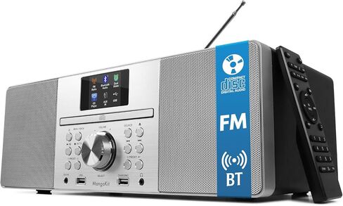 MS1 HiFi CD Player, FM Radio, Bluetooth & BT TX, Black in Saudi Arabia