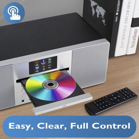 MS1 HiFi CD Player, FM Radio, Bluetooth & BT TX, Black in Saudi Arabia