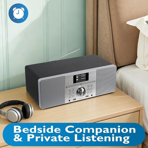 MS1 HiFi CD Player, FM Radio, Bluetooth & BT TX, Black in Saudi Arabia