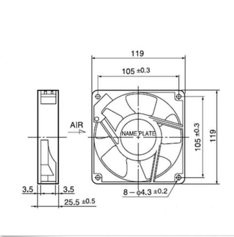 for NMB 4710PS-23W-B30 AC 230V 14/11W 120X120X25mm 2wire Cabinet Cooling Fan in Saudi Arabia